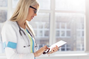 Physician on iPad