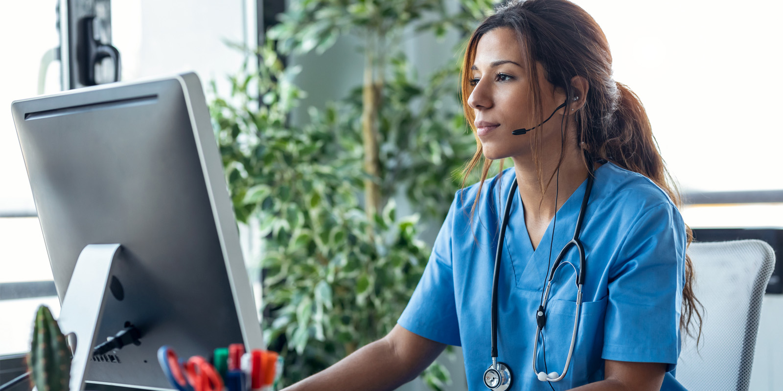 Physician Using Epic Systems through a Web Browser